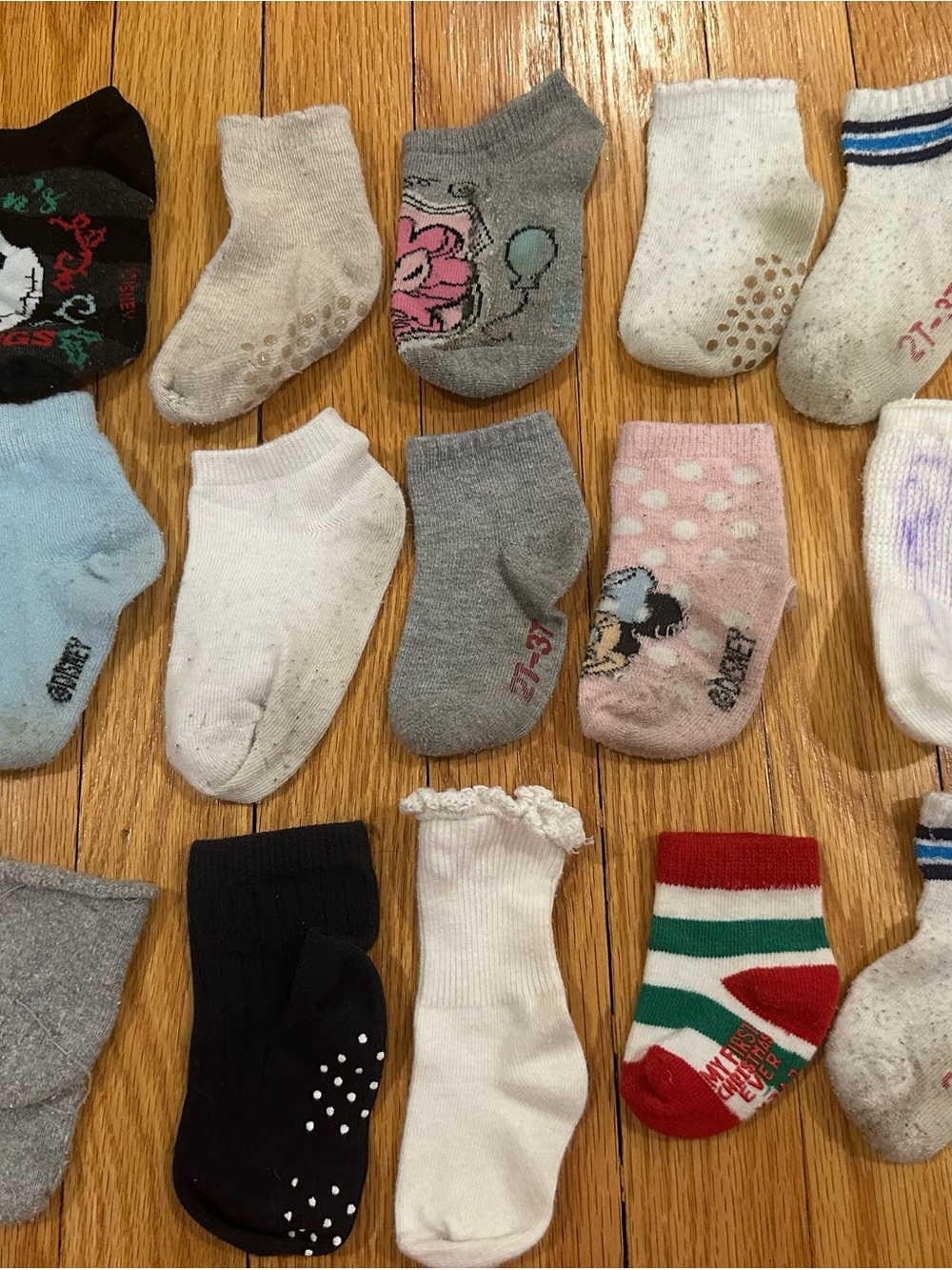 Lot of 20 Mismatched Kids Mixed Non-Slip Socks - Artsy Assortment Upcycle Reus
